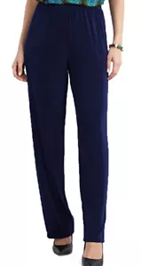 JOSTAR ACETATE Spandex Slinky Knit DRESS PANTS Navy Blue 5000AY S M 3X - Picture 1 of 8