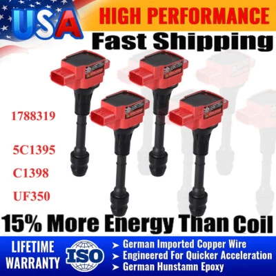 Nuevo paquete de bobinas de encendido de 4 piezas para Nissan para Altima Sentra 2002-2006 L4 2,5 L UF350 Foto 1 de 4