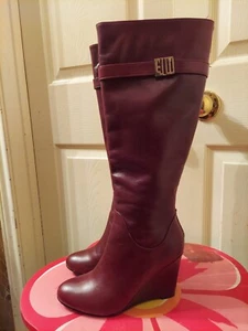 Elaine Turner Women's Brown Long/ Tall Leather Boots. 7. Cond. Is Very Good. - Picture 1 of 12