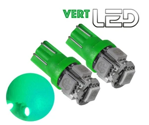 2 Ampoules W5W T10 LED VERT Plafonnier éclairage habitacle lumière intérieur - Imagen 1 de 1