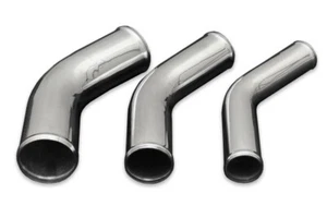 Aluminium Polished Alloy elbow 45' lenght 30cm all sizes intercooler pipe - Picture 1 of 7