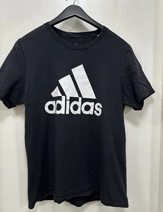 Adidas Hombre Camiseta Amplificador Camiseta Negra Talla L 100% Algodón - Imagen 1 de 8