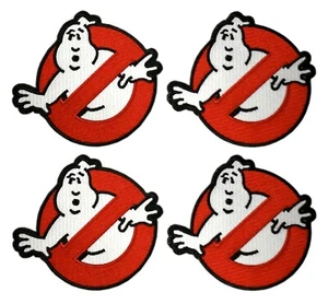 Ghostbusters No Ghosts Embroidered Patch (Lot of 4PC - Iron on Sew on) - Picture 1 of 1