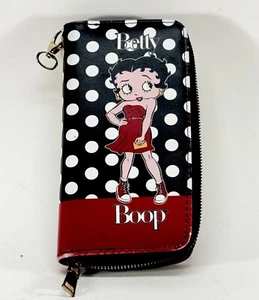 Betty Boop Wristlet Wallet Vertical 7.5” Polka Dot - Picture 1 of 3