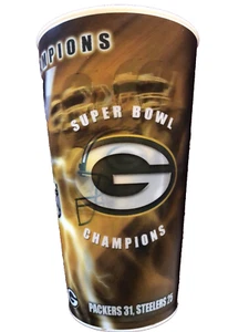 Green Bay Packers NFL Super Bowl Champions XLV Coppa olografica 3D completa 16 OZ - Foto 1 di 6