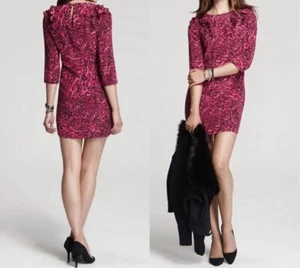 New Juicy Couture Mini Raffle Dress Royal Purple Combo Leopard Print Size 0 - Picture 1 of 4