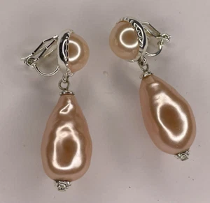 Faux Pearl Drop Earrings - Picture 1 of 6