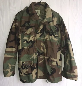 CHAQUETA DE CAMPO, CAMUFLAJE M-65 WOODLAND, GI EXCEDENTE, S/R, BUEN ASPECTO, ¡EDICIÓN 1989! - Imagen 1 de 22