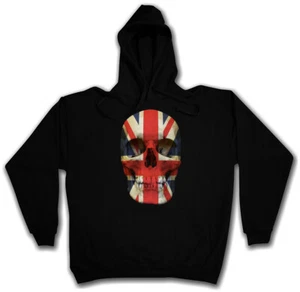UNION JACK SKULL FLAG HOODIE KAPUZENPULLOVER UK England Britain United Kingdom - Picture 1 of 1