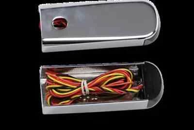 AA Smoke Fender Strut Red Chrome LED Marker Light Heritage Classic 107 18-20 - Image 1 of 3