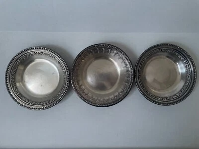 Juego de 3 platos vintage Reed & Barton plateados 2#1201 y 1 #1202 6,25" Foto 1 de 4