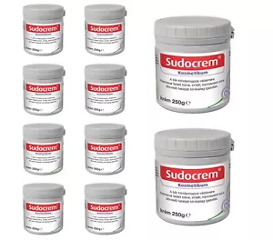 Sudocrem Antiseptic Healing Cream - Treats Signs of Nappy Rash 250g - Pack of 10 - Picture 1 of 2