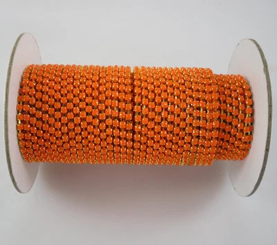 ss6 Colorido Cristal Acrílico 2mm Estrás Oro Garra Cadena Moda Apliques Foto 1 de 2