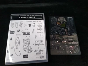 Stampin Up! A Merry Hello Stempelset Weihnachten Build a Stocking Holiday Phrases - Bild 1 von 3
