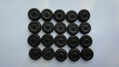 LOTE DE (20) NEUMÁTICOS DE GOMA MANOIL/TOOTSIETOY ORIGINALES NEGROS 1/2" Foto 1 de 2