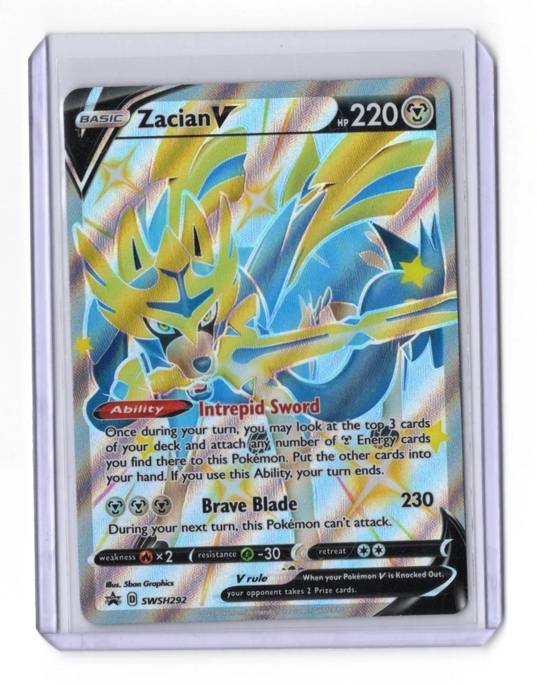 Zacian V (Shiny) SWSH292 SWSH: Sword & Shield Promo Cards Holo NM - Image 1 of 3