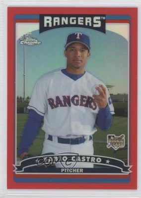 2006 Topps Chrome Red Refractor /90 Fabio Castro #297 Rookie RC - Image 1 of 2