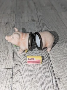 PHB Porzellan aufklappbare Schmuckschatulle Schwein mit Speck 🥓 Bauernhoftier - Bild 1 von 8