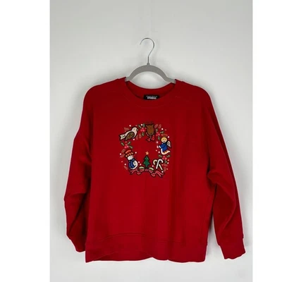 Diseñadores Originales Feo Navidad Sudadera Mujer Talla XL Rojo Ángel Muñeco de Nieve Foto 1 de 4