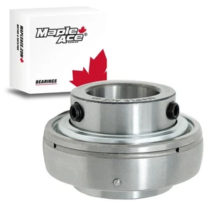 UC205-16 Insert Bearing 1" Bore, Spherical OD, R3 Seal, Set Screws, Lube Hole - Picture 1 of 6