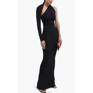 Marcella Manhattan One-Shoulder Ponte Knit Gown (new) - Picture 1 of 8