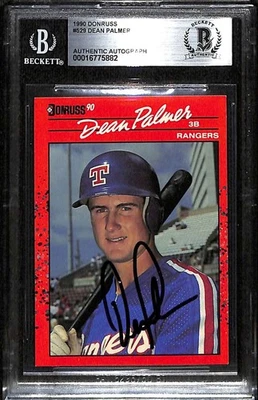 1990 Donruss 529 Дин Палмер RC BGS с автографом BAS C88648 - Изображение 1 из 2