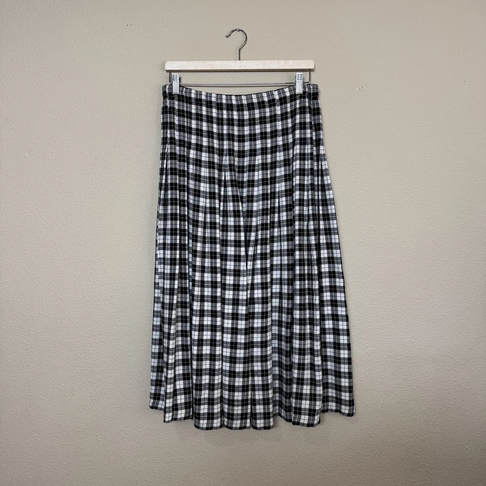 Vintage Marisa Christina Skirt Womens Small Plaid Wool Blend Classic 90s - Image 1 of 4