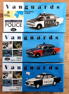 LARGE JOB LOT OF 4 VANGUARDS FORD ZEPHYR MK III POLICE CARS - DETAILS BELOW - Picture 1 of 5
