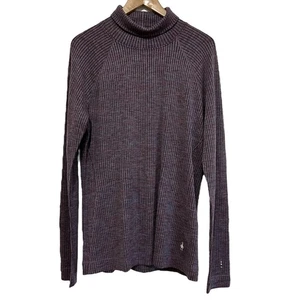 NEU Smartwool Damen Thermo Ripp Rollkragen Top Chalk Violet Heather Gr. XL - Bild 1 von 16