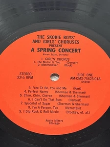 The Skokie Boys And Girls Choruses “A Spring Concert” Vintage Vinyl Chicago - Foto 1 di 4