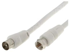 Cavo antenna - Connettore F a maschio coassiale - 1,5 metri - 75 ohm - Foto 1 di 1