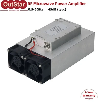 0.5-6GHz RF Microwave Power Amplifier 45dB 10W Output w/SMA Female Connector #s - Image 1 of 4