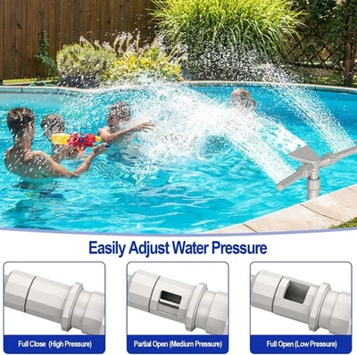 Above Ground Pool Fountain w/ Solar Power, 2 Spray Modes & 9-Color LED Lights - Image 1 of 4