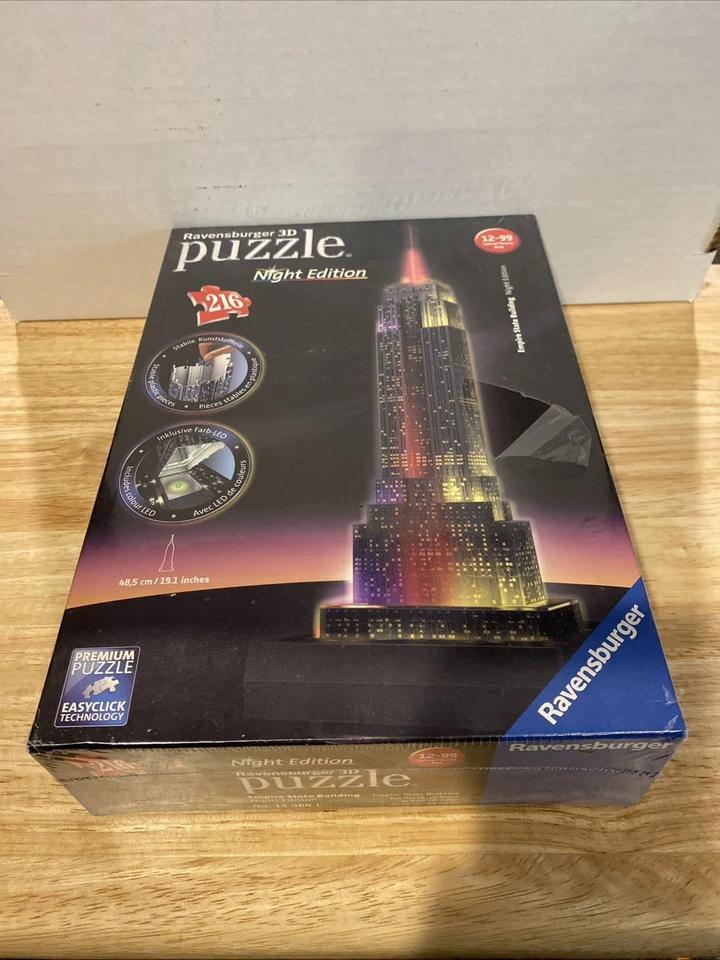 🧩Ravensburger 3D Puzzle Night Edition Empire State Building -  New and Sealed - Image 1 of 4