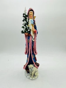 Lenox Snow King Santa with Polar Bear No Box - Picture 1 of 11