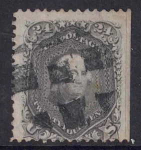 US Scott 78b 24c gray, Washington Stamp of 1862 used cr34 - Picture 1 of 2