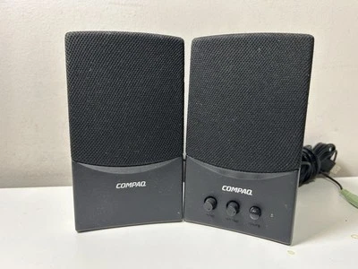 5069-6274 ~ Compaq FLC Presario Computer Speaker System ~ Wired ~ Black; Tested - Image 1 of 4