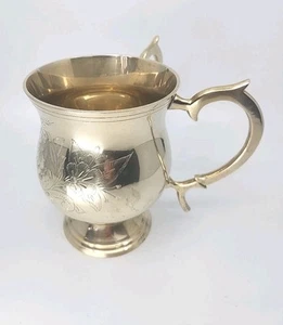 Vintage Judaica Handwaschbecher NETILAT YADAYIM heiliges Messing versilbert - Bild 1 von 19