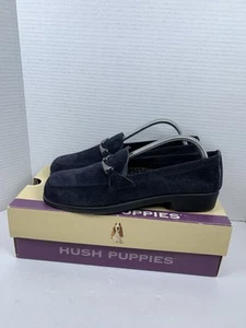 Hush Puppies blaue Wildleder-Loafer Mokassin Slipper Damengröße 10 mit Karton (S497) sehr guter Zustand - Bild 1 von 10