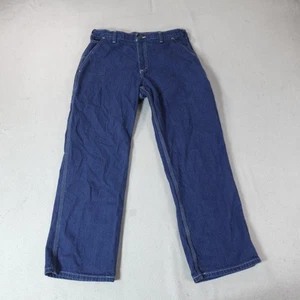 Carhartt Jeans Herren 34x28 blau Latzhose Fit Carpenter Work Denim Hammer Loop - Bild 1 von 18