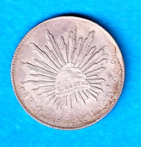 1895MoAM Mexiko 8 Reales (KM-377.10) .7869 ASW Silber !!! [Mexiko Stadt neuwertig] - Bild 1 von 2