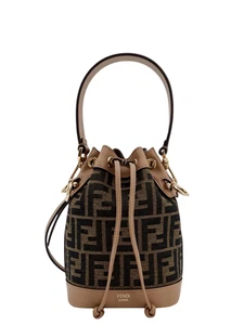 FENDI Mon Tresor $2050 Brown Fabric Bucket Bag New & Authentic - Picture 1 of 4