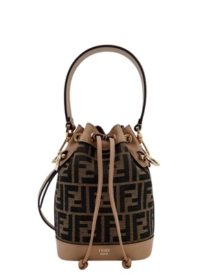 FENDI Mon Tresor $2050 Brown Fabric Bucket Bag New & Authentic - Image 1 of 4