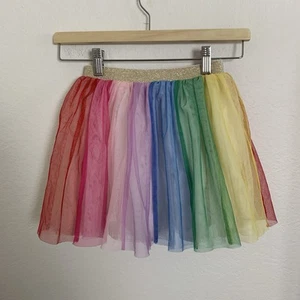 Hanna Andersson Rainbow Tulle Skirt Girls 6-7 Colorful Lined Happy Joyful Cute - Picture 1 of 11