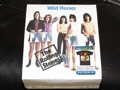 ROLLING STONES - Wild Horses - Best Buy EXCLUSIVE CD Single + XL T-Shirt Box Set Foto 1 de 4