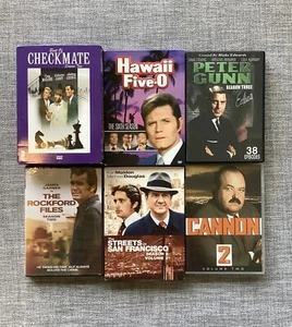 6 LOT DVD SET Classic Detective Series: Peter Gunn, Rockford Files, Cannon - Picture 1 of 13