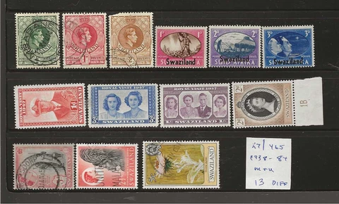 SWAZILAND...Sc #27/465...Mint & Used...1938/84...13 Different Cover