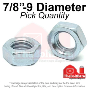 Tuercas de mermelada hexagonales con acabado de 7/8"-9 hilo grueso transparente de zinc (elige la cantidad) - Imagen 1 de 2