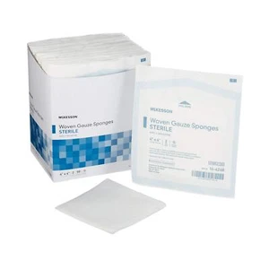 McKesson Sterile Gauze Sponges 4x4 Inch 100 Cotton 8 Ply Wound Dressing 100 C... - Picture 1 of 9