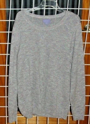 SIZE XL LAURA SCOTT BROWN, GREEN & RUST TWEED PULLOVER SWEATER - Image 1 of 2